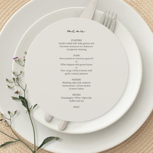 Dove Grått | Chic Anpassningsbar Minimalist Bröllo Program (Skapare uppladdad)