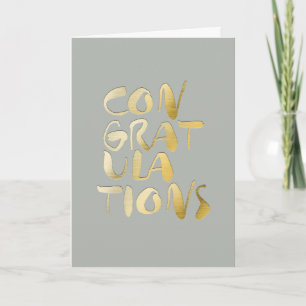 Dove Grått Guld Lettering Grattisar Kort