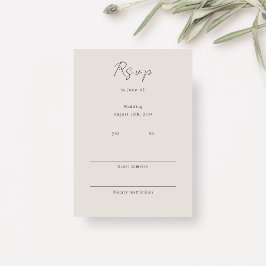 Dove Grått | Minimalistisk Bröllop OSA för chic Tilläggskort