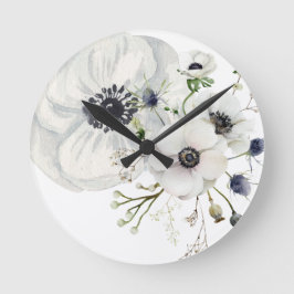 Dove Grått Phantasy Rund Klocka