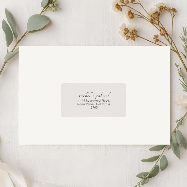 Dove Grey | Chic Simple Clean Wedding Address  Adressetikett (Skapare uppladdad)