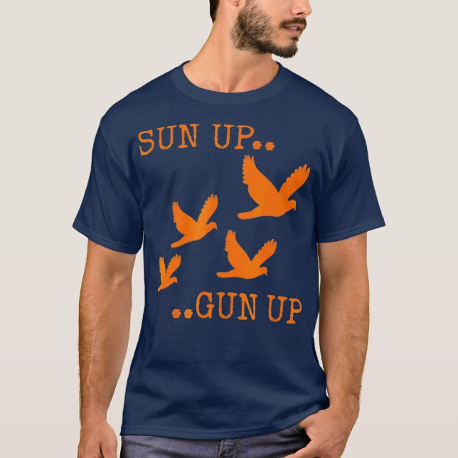 Dove Hunting Orange    CamoSun Gun T Shirt (Framsida)
