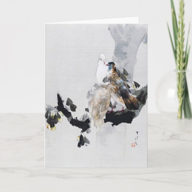 Dove i Träd, Watanabe Seitei Kort (Framsida)