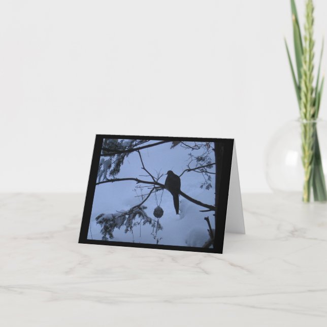 Dove i Winter Notecard Kort (Framsida)
