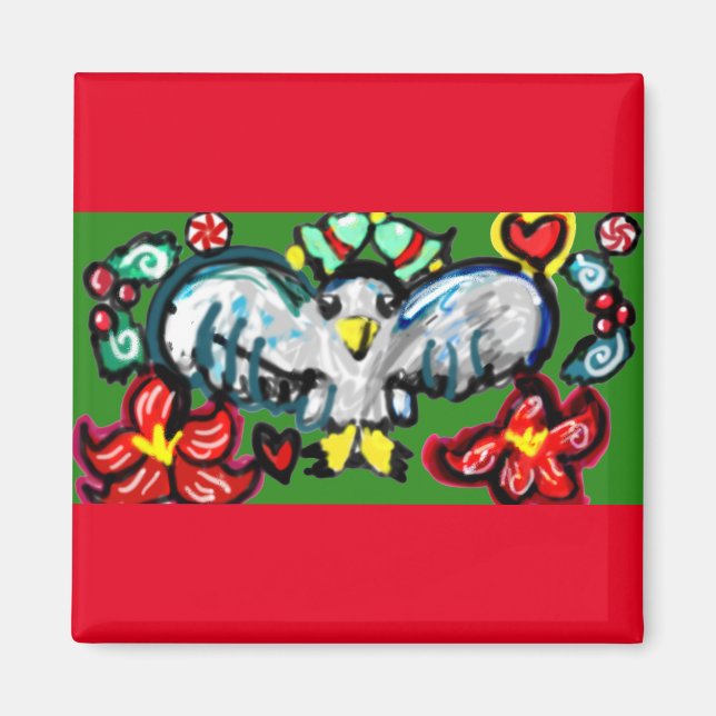 Dove julmorgon magnet (Framsidan)