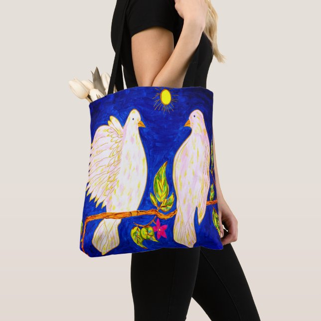 Dove Kärlek Tote Bag Tygkasse (Närbild)