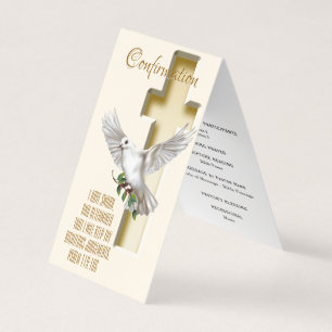Dove Kor Baptism Confirmation Order of Service Kort
