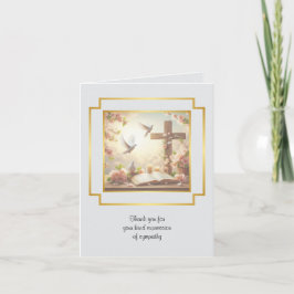 Dove Kor Sympathy Tack Folant Note Card Anteckningskort