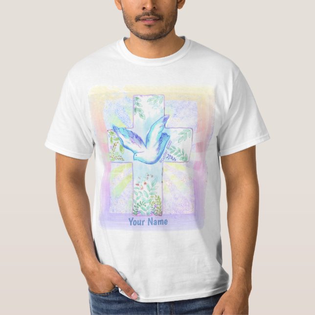 Dove Kristet kors t-shirt (Framsida)