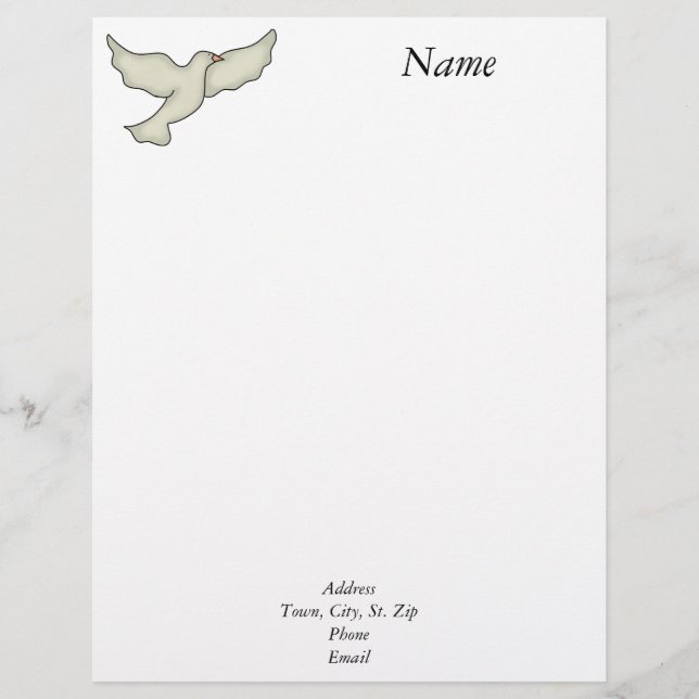 Dove Letterhead Brevhuvud (Framsida)