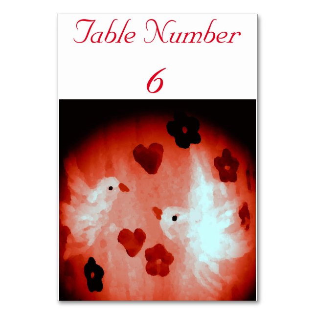 Dove Love birds Art Bordsnummer (Framsidan)