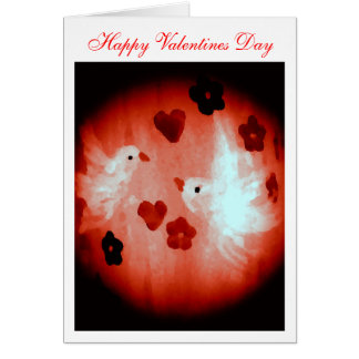 Dove Love birds Art Hälsningskort