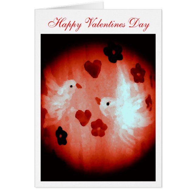 Dove Love birds Art Hälsningskort (Framsidan)