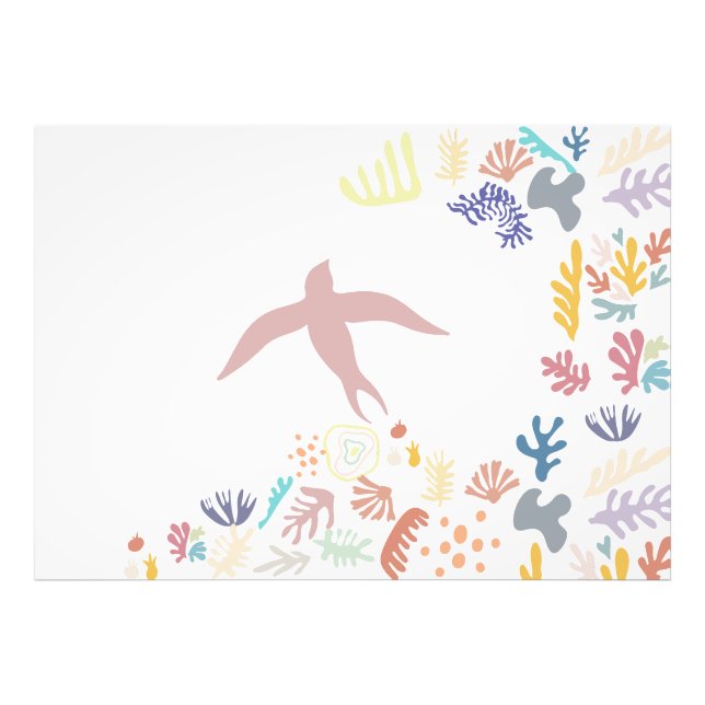 Dove Matisse Art Inslag Fototryck (Framsidan)