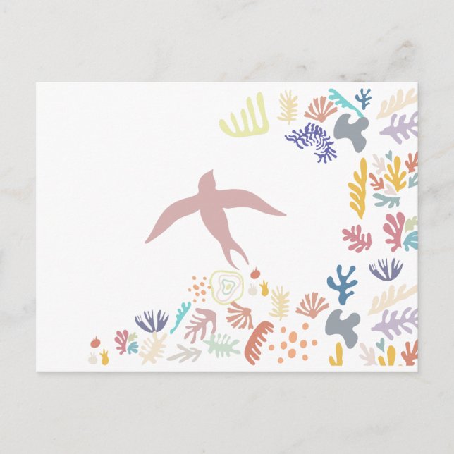 Dove Matisse Art Inslag Inbjudan Vykort (Framsida)