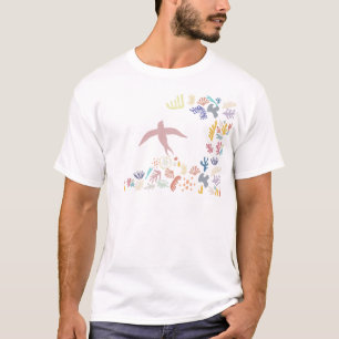 Dove Matisse Art Inslag T Shirt