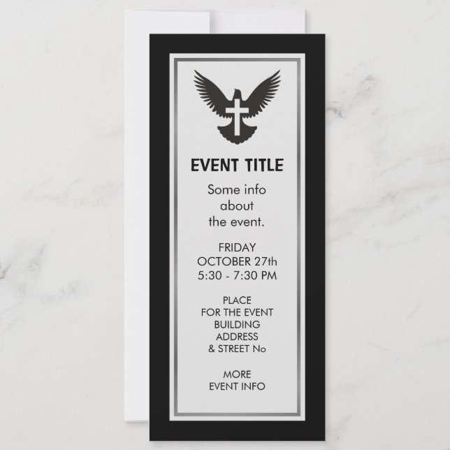 Dove med Kor Inbjudningar (Baksida)