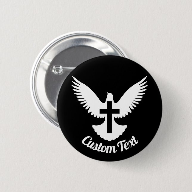 Dove med Kor-knapp Knapp (Framsida & baksida)