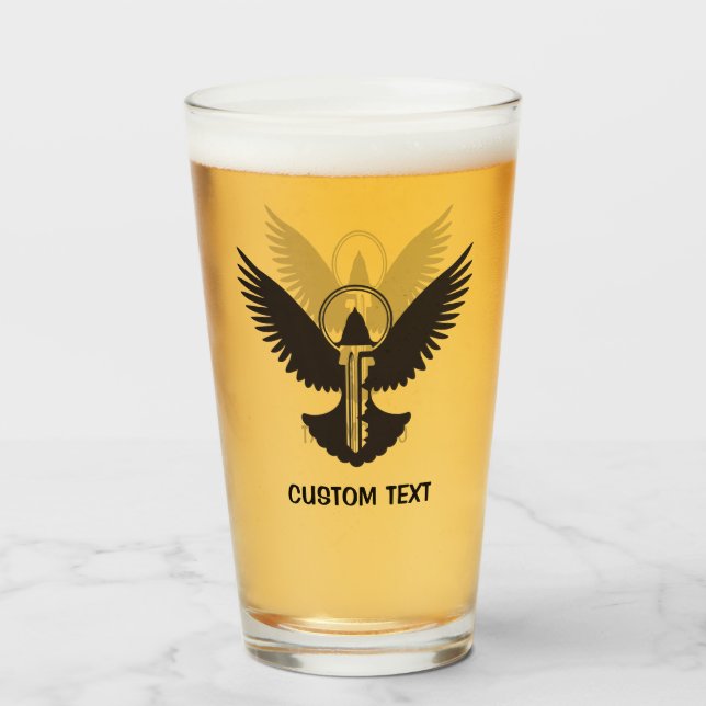 Dove med Nyckel Glaskopp (Framsida fylld)