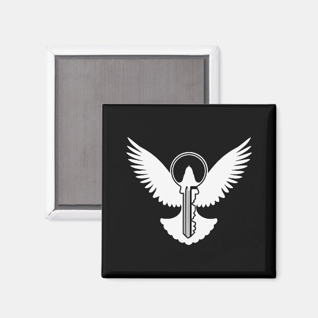 Dove med Nyckel Magnet (Front/Back)