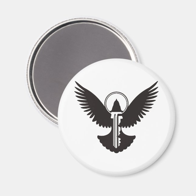 Dove med Nyckel Magnet (Front/Back)