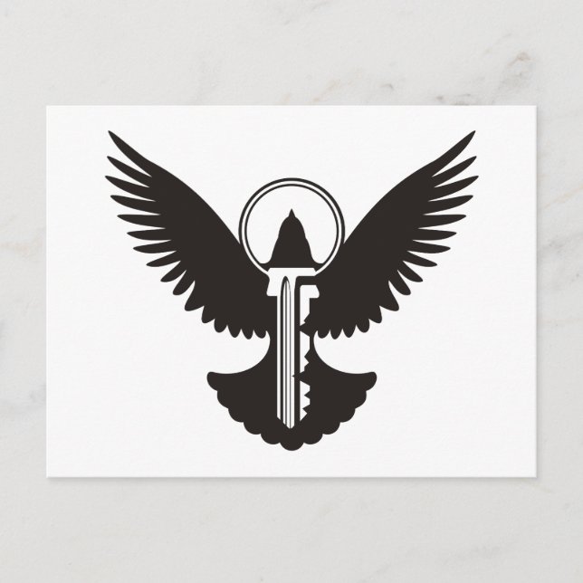 Dove med Nyckel Vykort (Framsida)