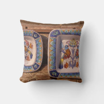 Dove mönster på traditionellt lergods poster plack