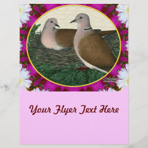 Dove Nest and Flowers Reklamblad
