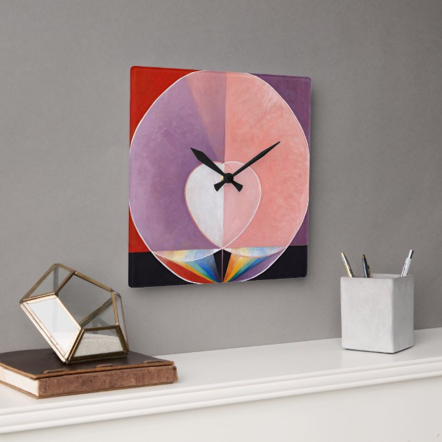 Dove, nr 2 av Hilma af Klint Fyrkantig Klocka (Kontor)