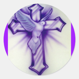 Dove och Kor Runt Klistermärke