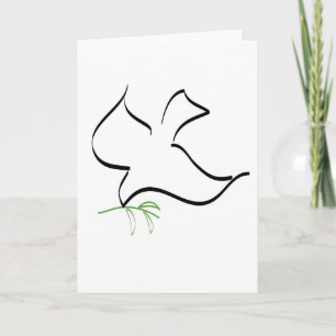 Dove och Olive Gren Image Kort