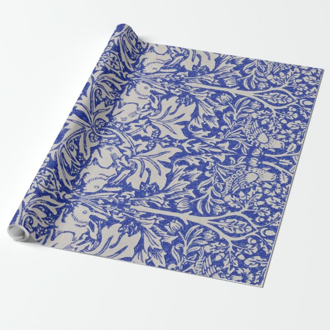Dove och Rabbit, William Morris Presentpapper (Utrullad)