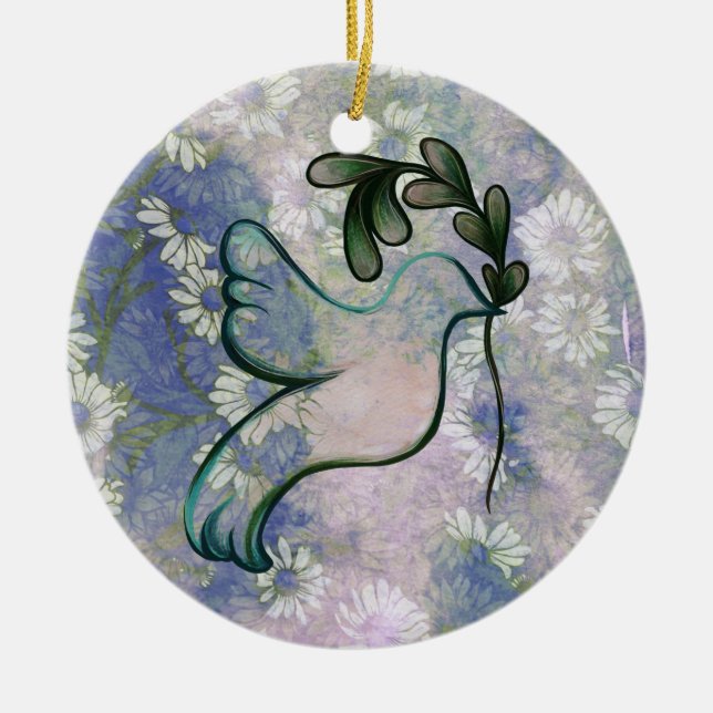 Dove of Hope and Peace                             Julgransprydnad Keramik (Framsidan)