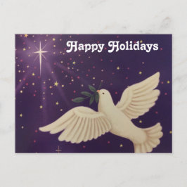 Dove of Peace Happy Holidays - Postcard Helg Vykort