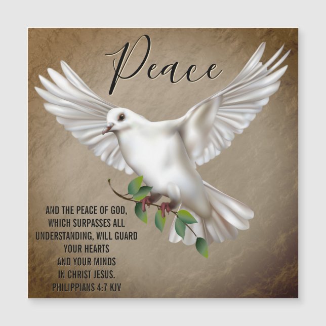 Dove of Peace Personlig Scripture Verse (Framsida)