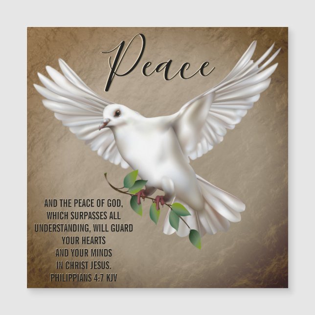 Dove of Peace Personlig Scripture Verse (Framsida)