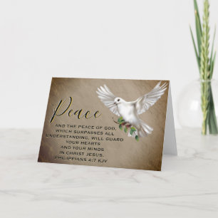 Dove of Peace Personlig Scripture Verse Kort
