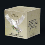 Dove of Peace Personlig Scripture Verse Presentaskar<br><div class="desc">Vit Dove med Olive Gren.</div>