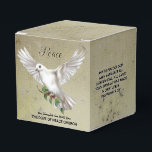 Dove of Peace Personlig Scripture Verse Presentaskar<br><div class="desc">Vit Dove med Olive Gren.</div>