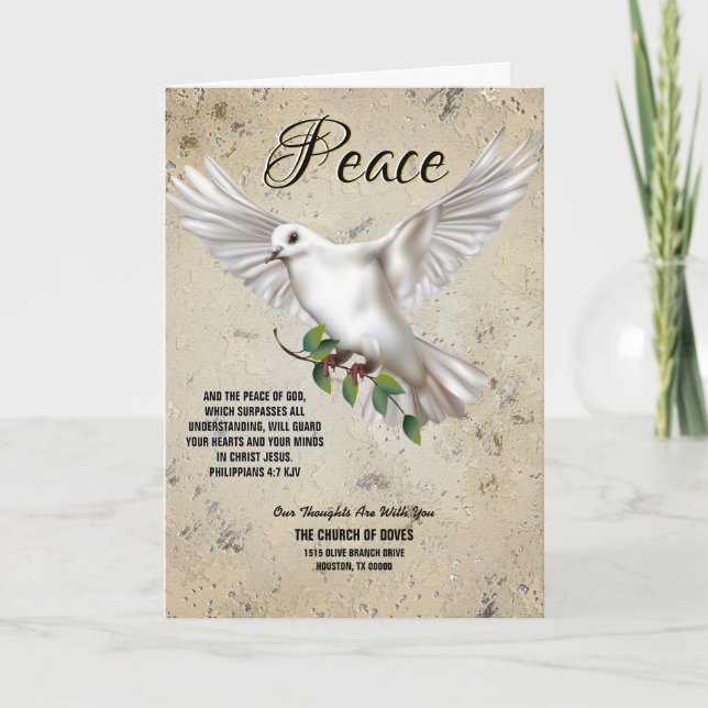 Dove of Peace Personlig Scripture Verse Program (Framsida)