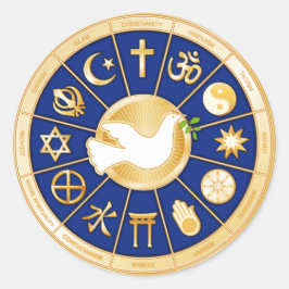 Dove of Peace Sticker Runt Klistermärke
