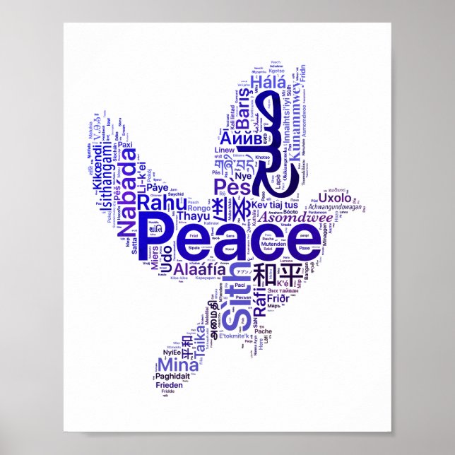 Dove Ord Art Peace Poster (Framsidan)
