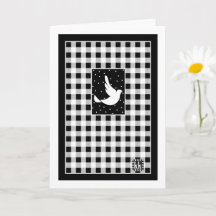 Dove på hälsningskort i Himmel