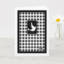 Dove på hälsningskort i Himmel