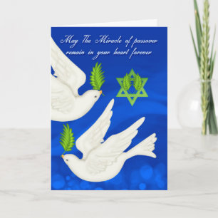 Dove Passover med Olive Löv och Star Kort