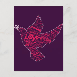Dove Peace Collage Vykort