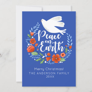 Dove Peace on Earth Helgdag Foto Card Julkort