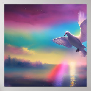 Dove & Rainbow Himlar Poster