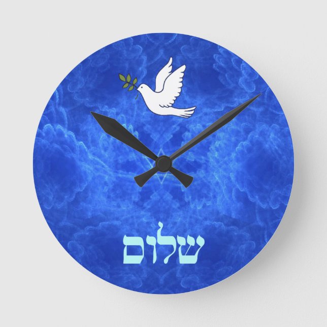 Dove - Shalom Rund Klocka (Framsida)