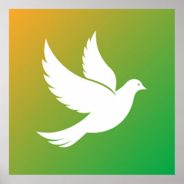 Dove Silhouette Poster